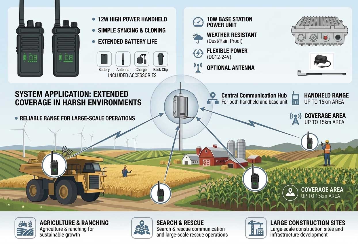 15km Wireless Farm Communication Solution